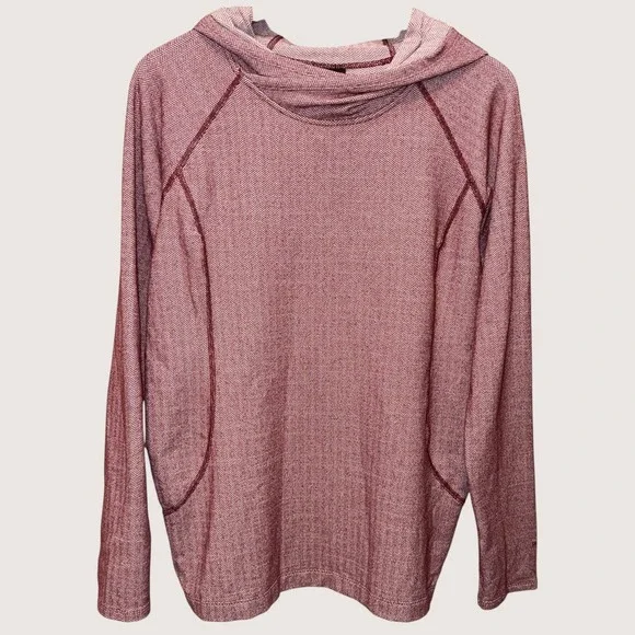Patagonia Women's Large Base Layer Active Hoodie Herringbone Gorpcore Thumbholes - Picture 3 of 16